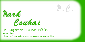 mark csuhai business card